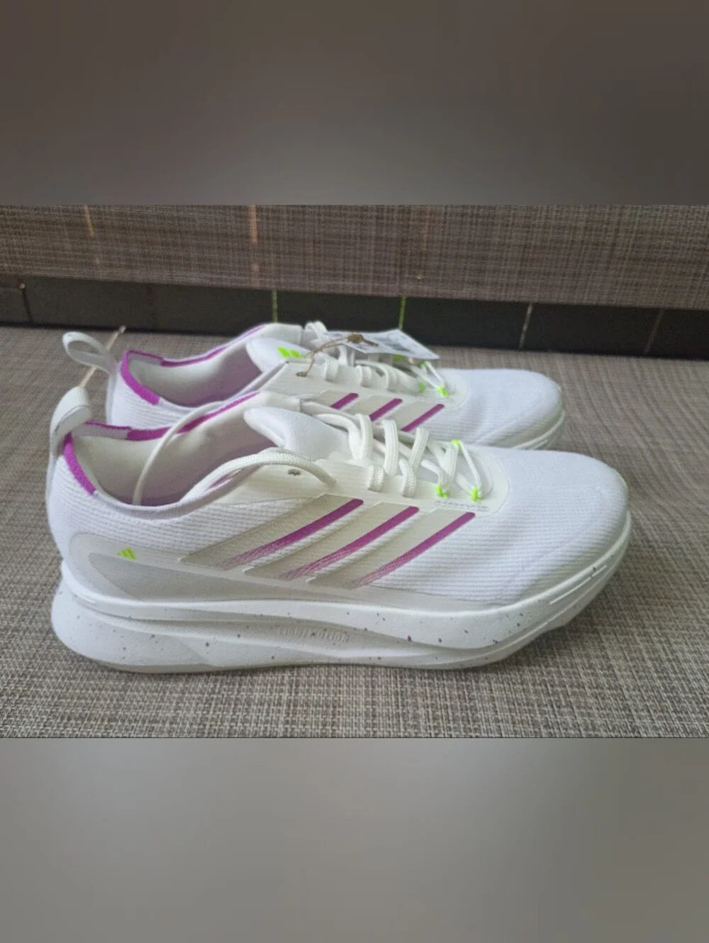 Adidas White Athletic Sneakers with Pink Accents - Women's Running Shoes